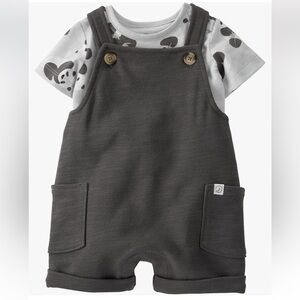 🫐3/$30 Little Planet Organic Charcoal Kids Overalls size 9m